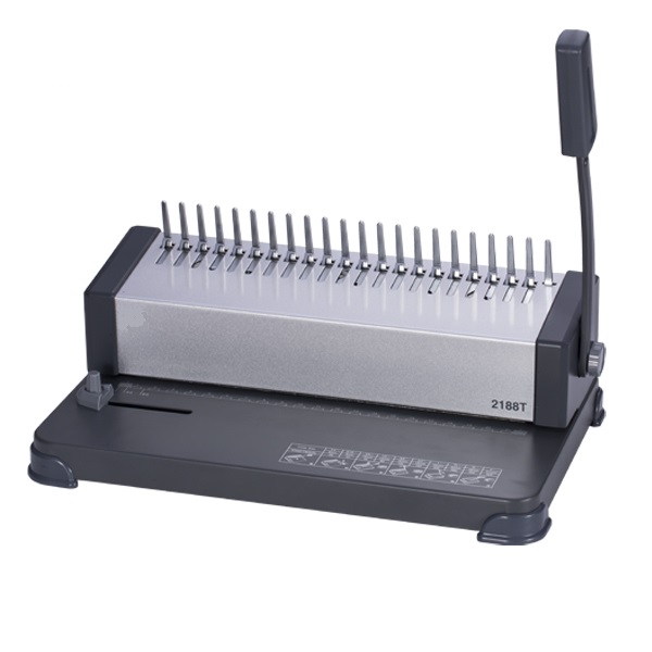 Binding Machine Comb - เครื่องเข้าเล่มแบบหวีพลาสติก A4 รุ่น 2188T สำหรับโต๊ะทำงาน เครื่องเจาะรู