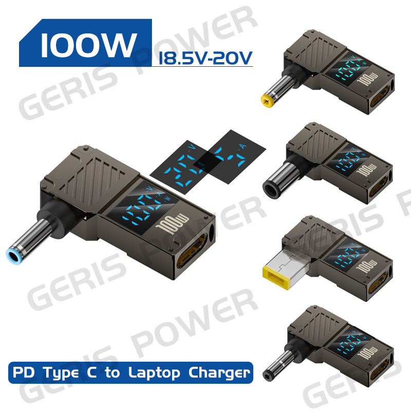 Cable Lock Laptop - ​ PD100W Type-C ถึง DC ปลั๊กแปลง