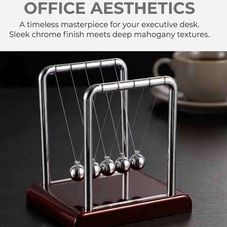 Office Technology - ลูกตุ้มนิวตัน ของเล่นวิทยาศาสตร์ฟิสิกส์ ของตกแต่งบ้าน ของตกแต่งโต๊ะทำงาน ของเล่นคลายเครียด ของตกแต่งสำนักงาน