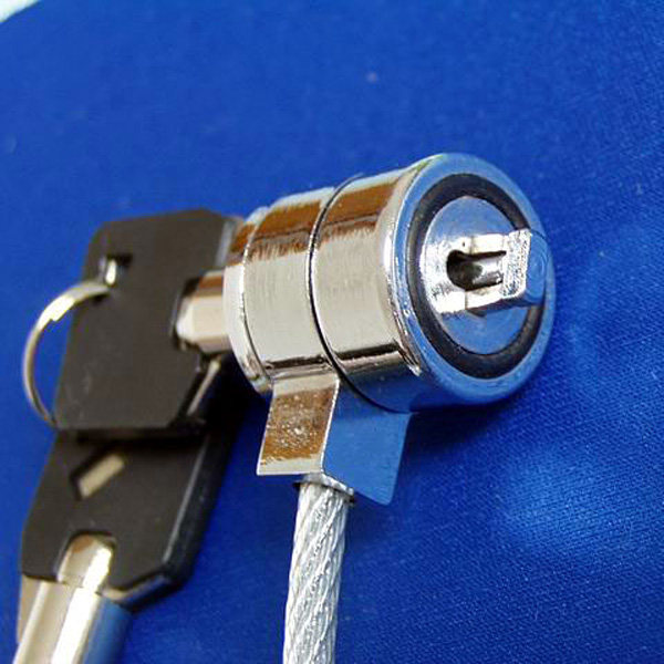 Cable Lock Laptop - ล็อคกันขโมยสำหรับแล็ปท็อปพร้อมกุญแจ สายเคเบิลโลหะผสมเหล็กแข็งแรงทนทานสำหรับโน้ตบุ๊กและคอมพิวเตอร์ป้องกันการโจรกรรม ใช้งานร่วมกับ