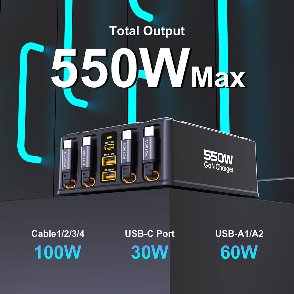 สถานีชาร์จ 7-in-1 กำลังไฟ 550W - Cable Lock Laptop บทวิจารณ์และราคา