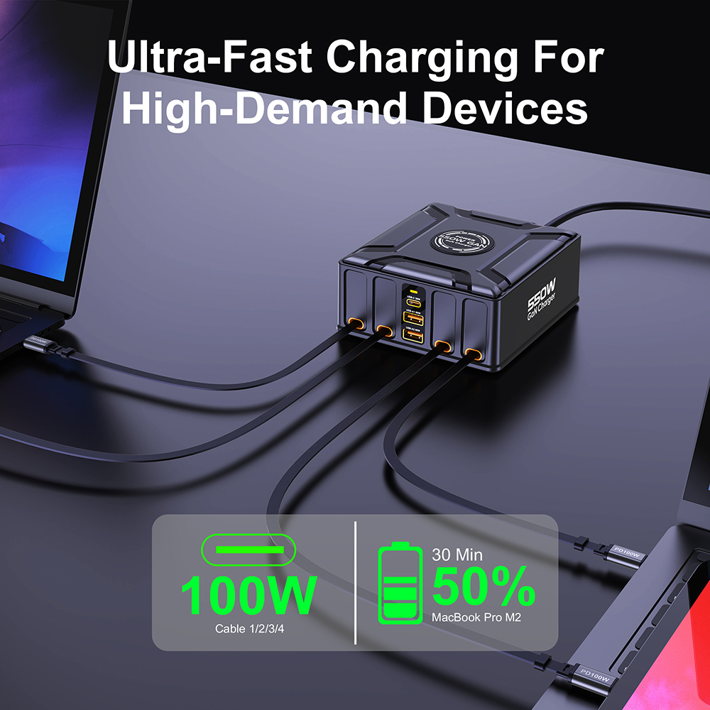 สถานีชาร์จ 7-in-1 กำลังไฟ 550W - Cable Lock Laptop บทวิจารณ์และราคา