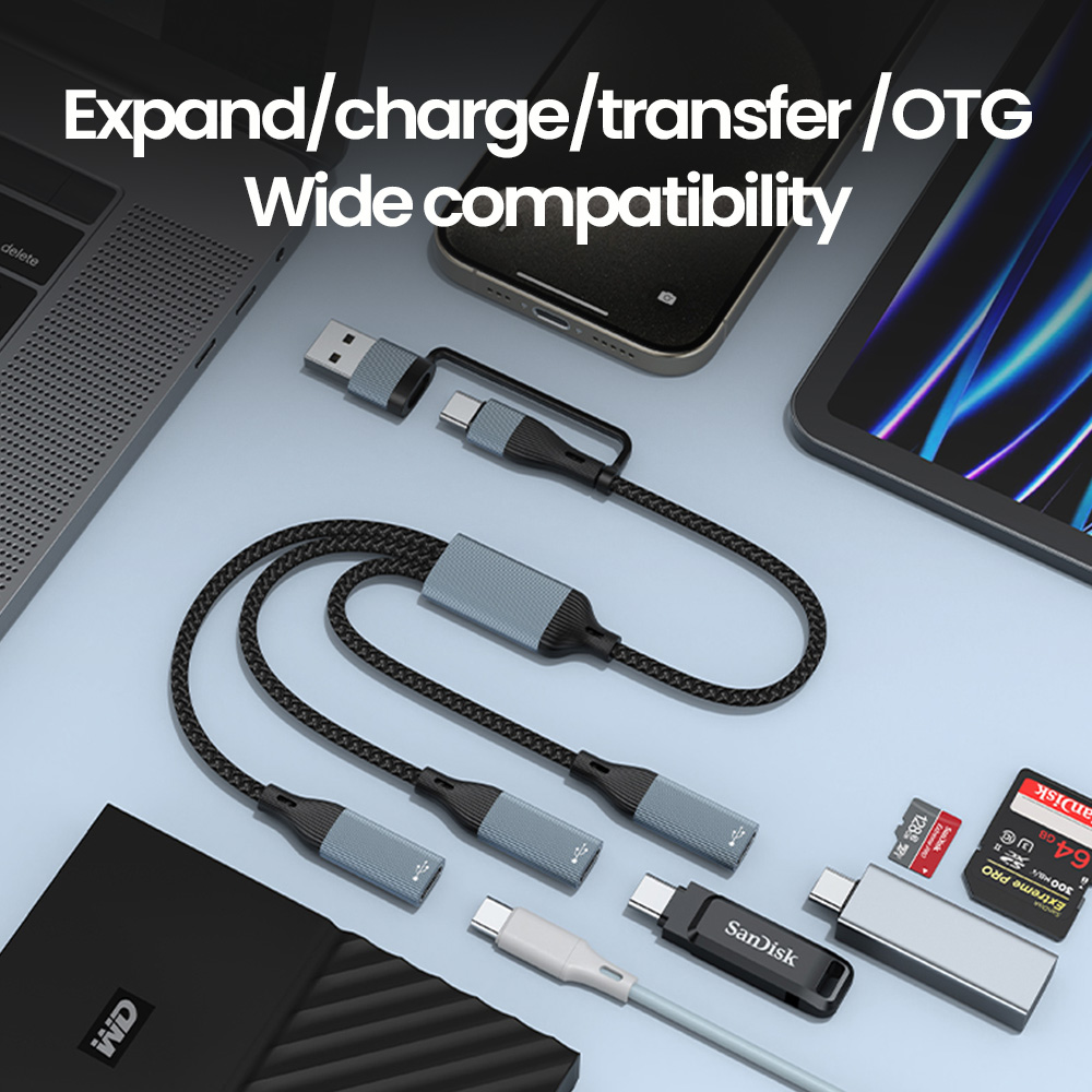 3 ใน 1 ประเภท C Hub USB Hub US - Cable Lock Laptop บทวิจารณ์และราคา