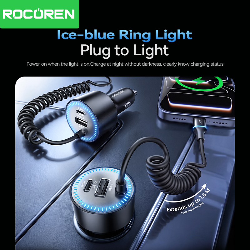 Rocoren ที่ชาร์จในรถยนต์ 200W  - Cable Lock Laptop บทวิจารณ์และราคา