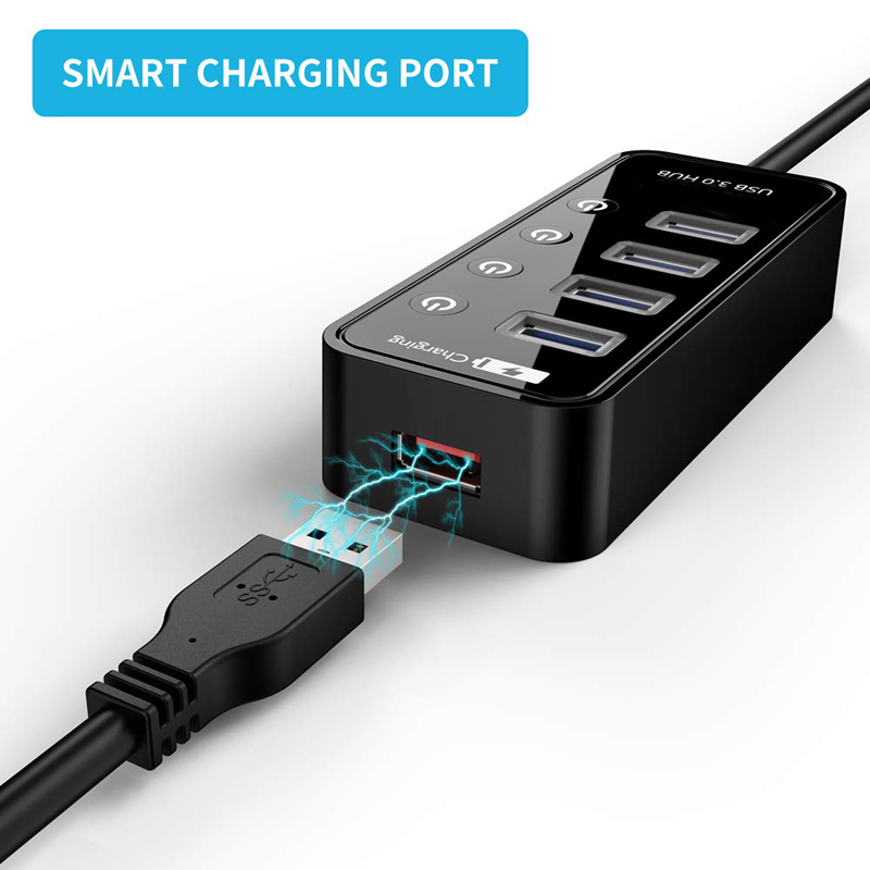 USB HUB 3.0 4 พอร์ตชาร์จโทรศัพ - Cable Lock Laptop บทวิจารณ์และราคา