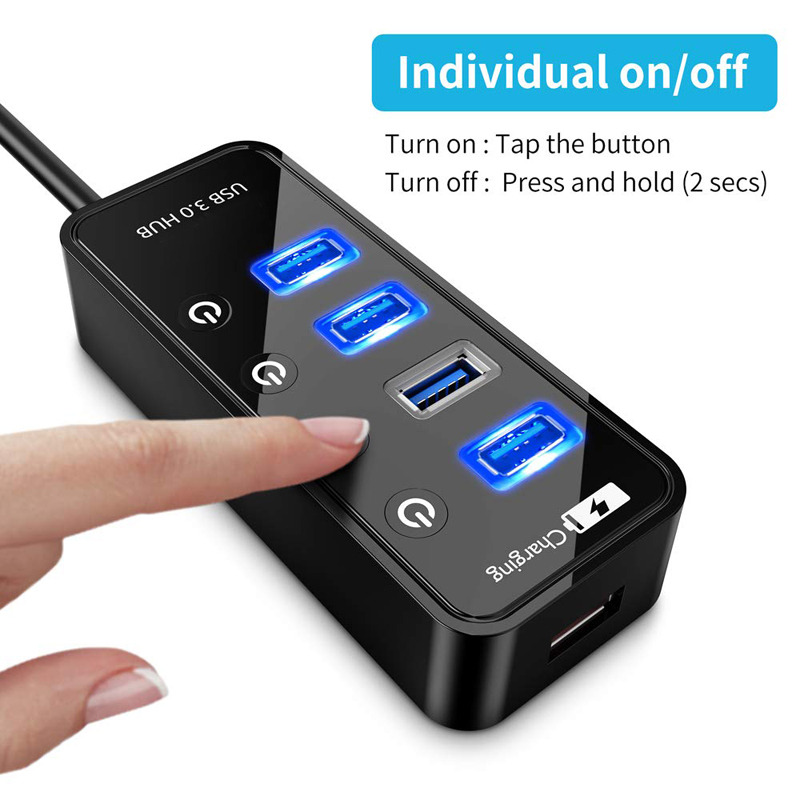 USB HUB 3.0 4 พอร์ตชาร์จโทรศัพ - Cable Lock Laptop บทวิจารณ์และราคา